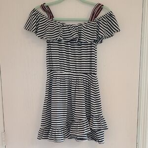 Tommy Hilfiger Black and White Striped Kids Dress